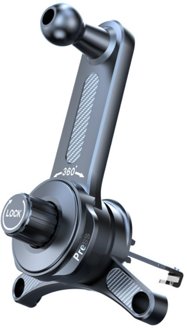 휴대폰 차량용 거치대 브라켓 마운트 송풍구형, 블랙, 1개