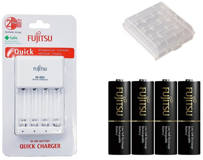 후지쯔 급속충전기 FCT344+AA배터리 2550mm 4P+케이스, 1개