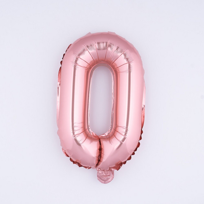 아트포유 알파벳풍선 이니셜 글자 이벤트 축하 은박 생일 파티 풍선 40cm, 1개, 핑크 골드 O