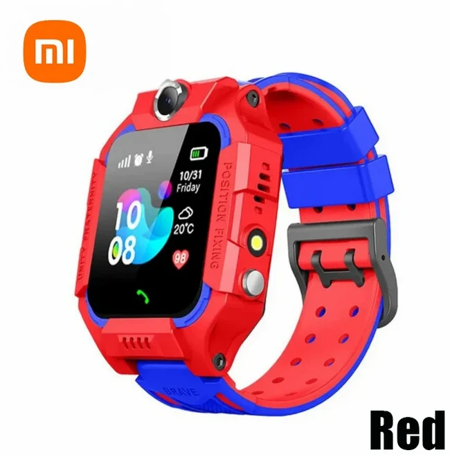 Xiaomi Kids 4G 스마트 시계 SOS GPS 위치 Sim 카드 통화 어린이 SmartWatch 카메라 Ios Android 용 방수, 03 Red