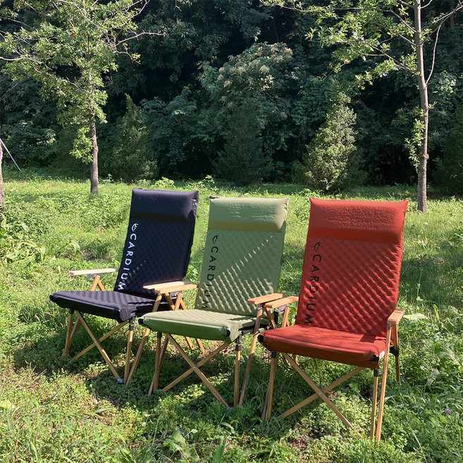 카디움 릴렉스체어용 자충 쿠션 시트 커버 캠핑 의자커버 WV-505, 1개, 자충 쿠션 시트 커버 WV-505(다크오렌지)