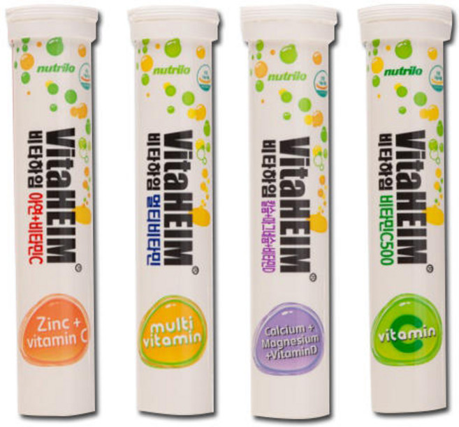 비타하임 발포비타민 4종/독일산/물에 타먹는 비타민, 1개, 15정