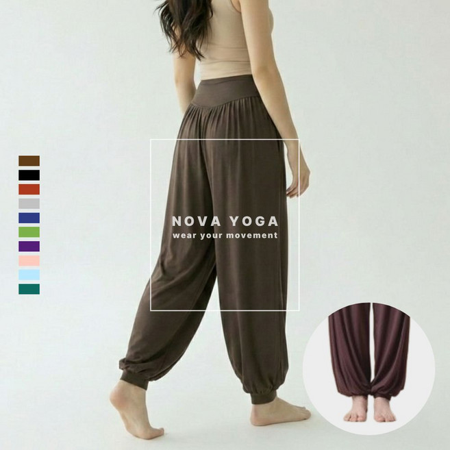 노바요가 여성 모달 하렘 조거 팬츠 항아리 요가 바지