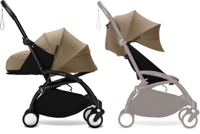 Stokke(스토케)[공식][세트 상품][맞춤 가능]신생아~22kg YOYO3(요요) 유모차 블랙 프레임/뉴본 팩 & 6+ 컬러 팩 토프 패션 커스터마이즈 순간적으로 개폐가능, 상세페이지 참조