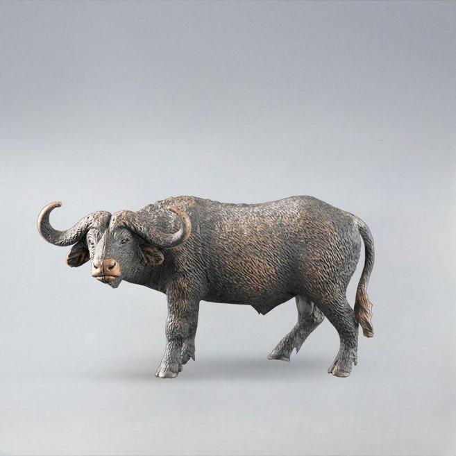 동물모형 모델 사자 호랑이 선물 시뮬레이션 소형 다양한 야생 동물피규어, 버팔로, 1개