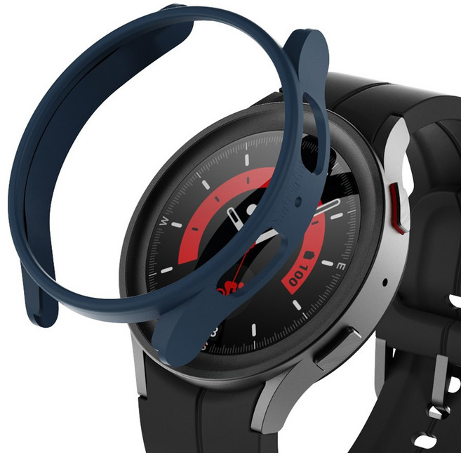 아이엠듀 갤럭시워치 풀커버 하드 케이스, 딥블루, 1개