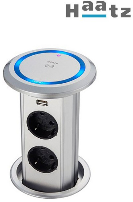 하츠 매립형 전동 콘센트 / USB / 무선 충전 / MC-A1201CB, MC-A1201CB(무선충전), 1개