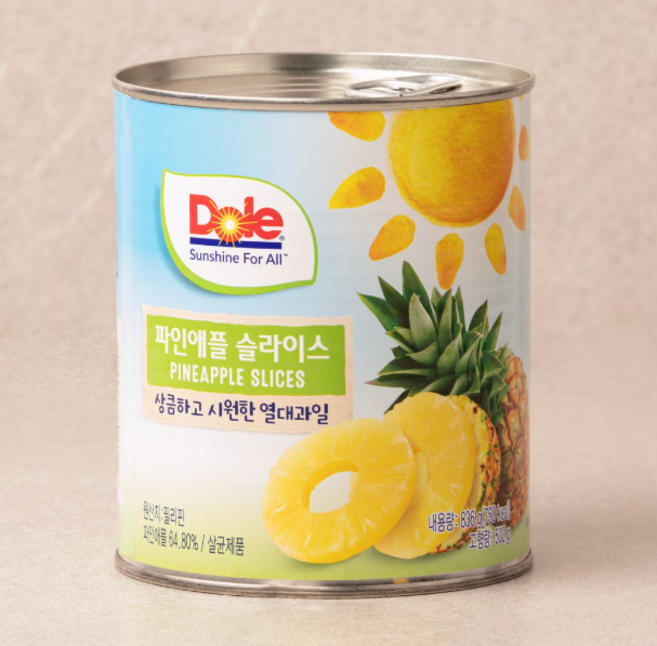 푸드올마켓_ 돌 파인애플 슬라이스 836g, 1개