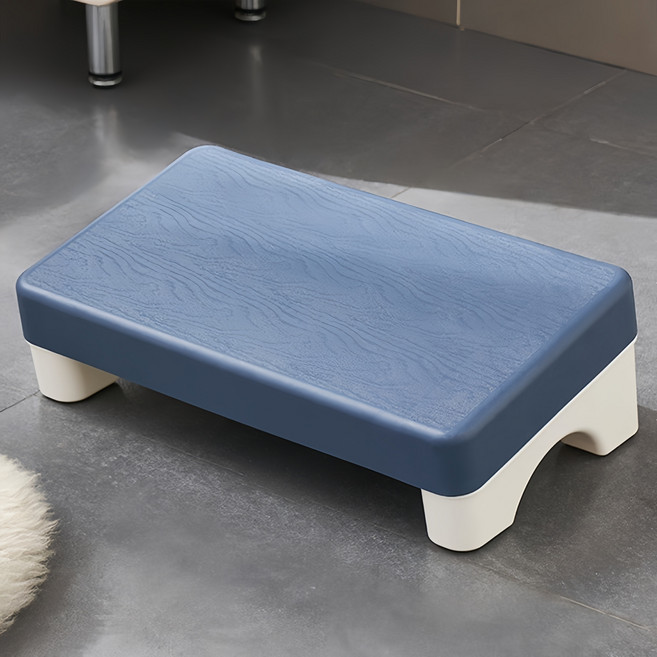 세이섬 사무실 발받침대 책상 발판 방석 포함 다용도 풋스툴 발받침, 블루