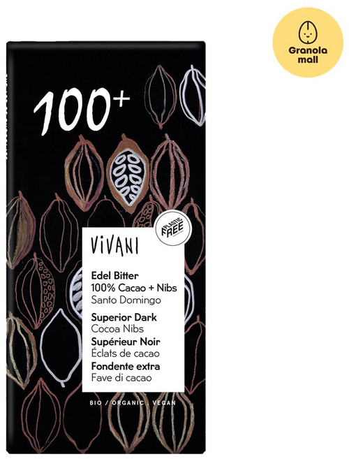 [비바니] 유기농 다크 100% 초콜릿 80g 5개