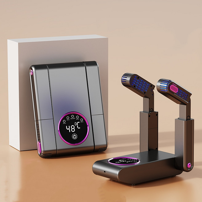 ANYOU 스마트 항온 살균식 상단 굴곡형 빠른 탈취 신발건조기 가정용 접이식 신축 신발 건조기, 그레이, F073