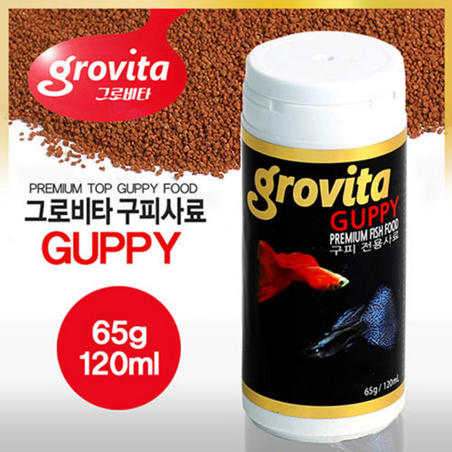 그로비타 구피 전용사료 120ml, 65g, 1개
