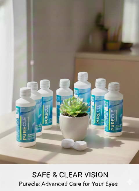 7개 150ml 히알루론산 다목적용액 소프트렌즈 단백질제거 보존액 세척액 휴먼바이오 퓨어클멀티 퓨어클액 관리용액 멀티용액