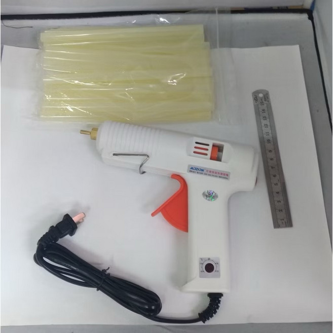 ADDON 可調溫熱熔膠槍 AD-F 100W-120W 100-240V, 1個, 110V熱熔膠槍 白(使用11MM膠條)