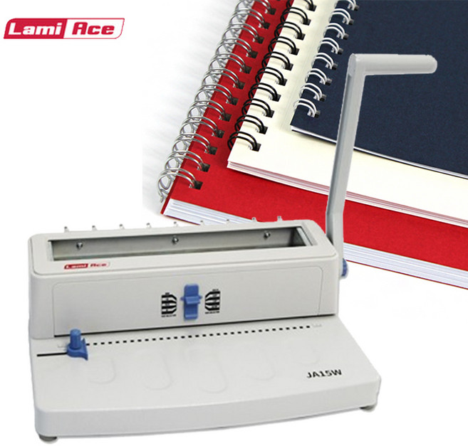 라미에이스 와이어링 제본기 JA15W / 와이어링 제본 가정용 학원용 사무용 제본기기