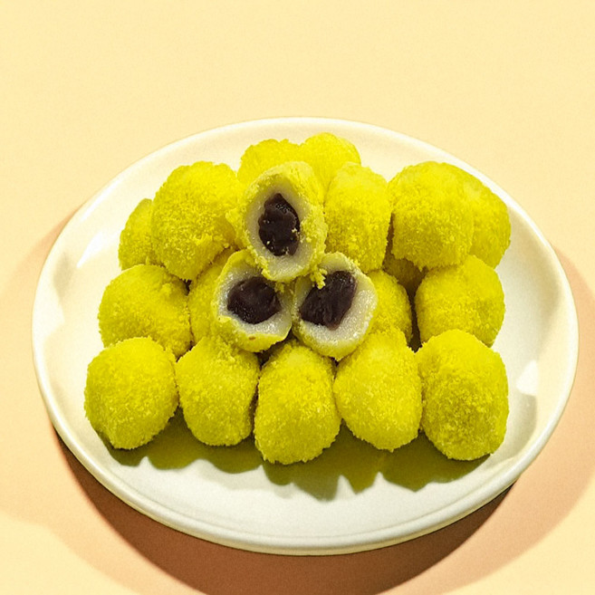 [찰진한상자] 노란카스테라경단 찹쌀떡 인절미(20g150알3kg) 식사대용떡 간식떡 답례떡 행사떡, 1박스, 3kg