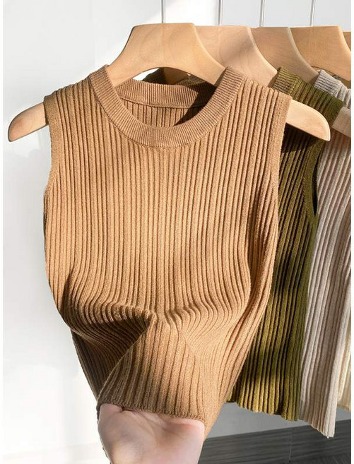 [아이엠수] 링링 베이직 니트 민소매 9066#d