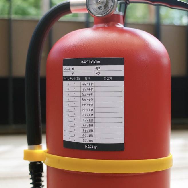 소화기 점검표 마그네틱 자석타입 (2컬러), 레드, 1개