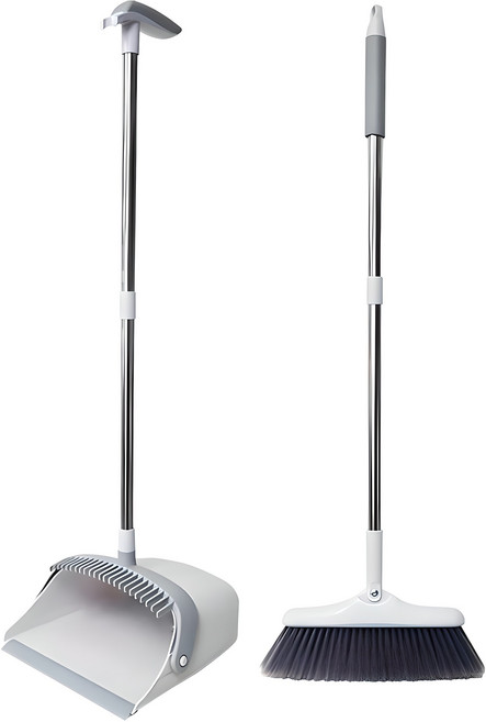 윈프라이스 빗자루 쓰레받이 세트, 1개, 화이트