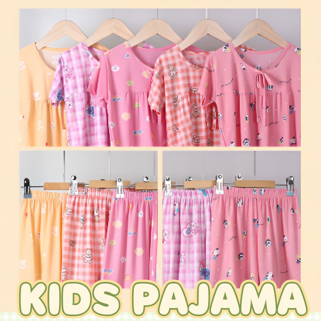 여아동 캐릭터 반팔 잠옷 파자마 상하세트