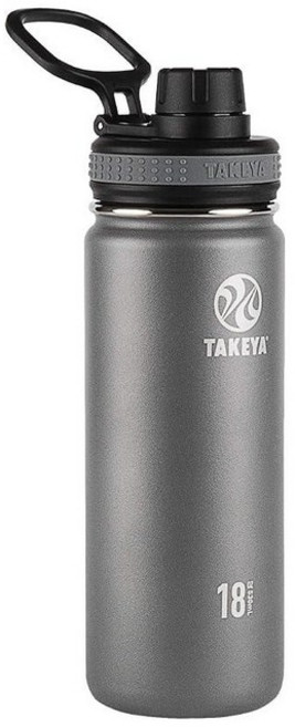 Takeya 오리지널 진공 전열처리 스테인레스 스틸 물병 네이비 24 oz, 18온스, 흑연