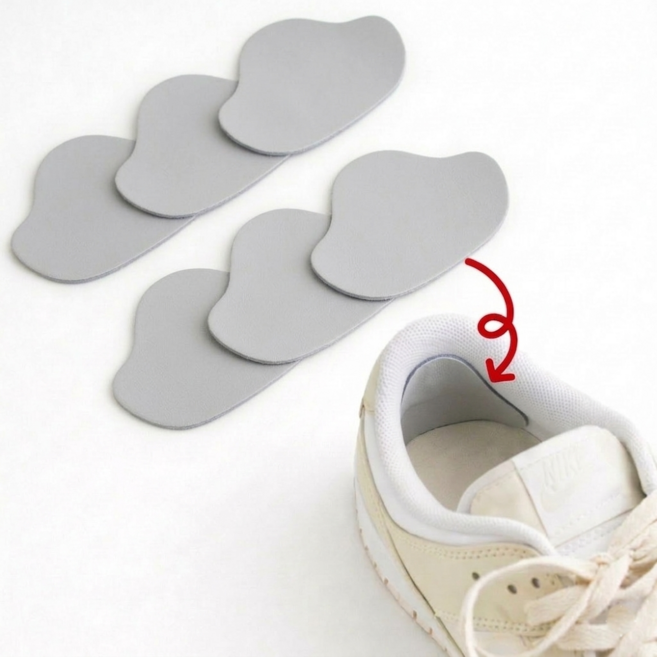 글로넥트 운동화 신발 뒤꿈치 까짐 접착식 수선 패드 6p, 1세트, 그레이