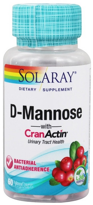 Solaray D-甘露糖蔓越莓素食膠囊, 60顆, 1罐