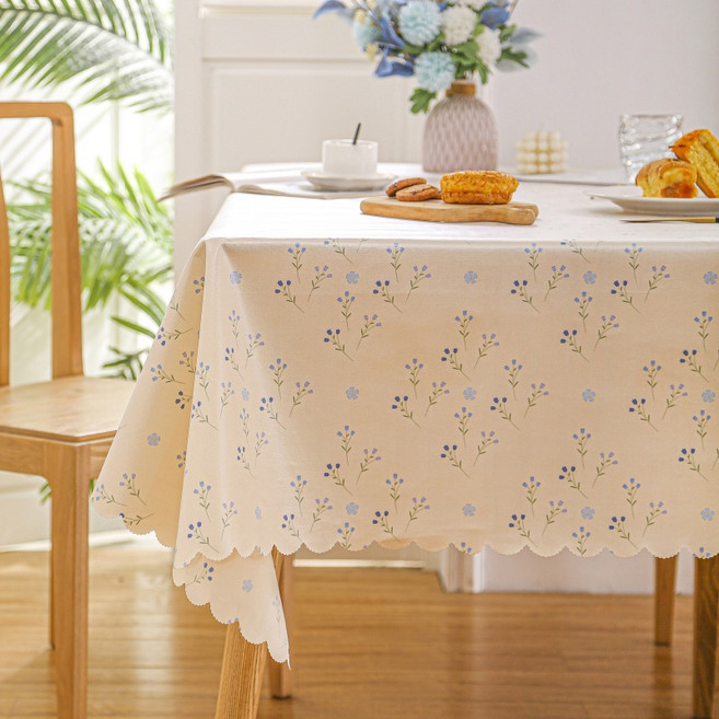 신선하고 목가적인 스타일TPU라미네이트 면 방수방유 식탁보, 1개, 140×180, 상쾌한 플로럴