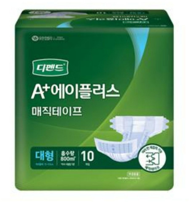 대형 80매 디펜드 에이플러스 겉기저귀 매직테이프 노인 요양병원 소변패드 환자용 성인 기저귀 요양용품, 10매X8개