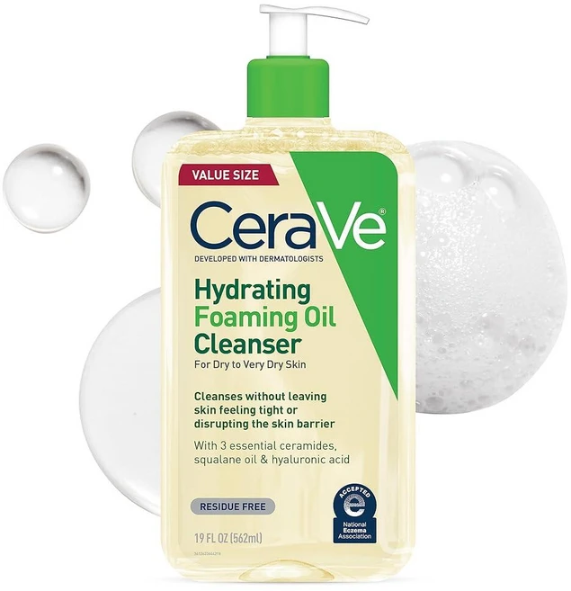 CeraVe Hydrating Foaming Oil Cleanser 세라비 하이드레이팅 포밍 오일 클렌저, 1개, 562ml - 쿠팡