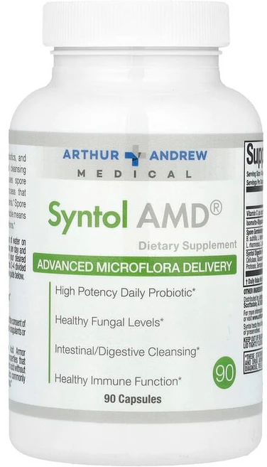 Arthur Andrew Medical Syntol AMD 향상된 미생물총 전달 500mg 캡슐 90정 AAM-00105, 1개 - 쿠팡