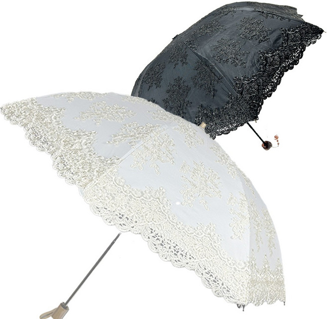 사십베비 레이스 자수양산 2단 3단 고급 올드머니룩 아이템 자외선 차단 양산
