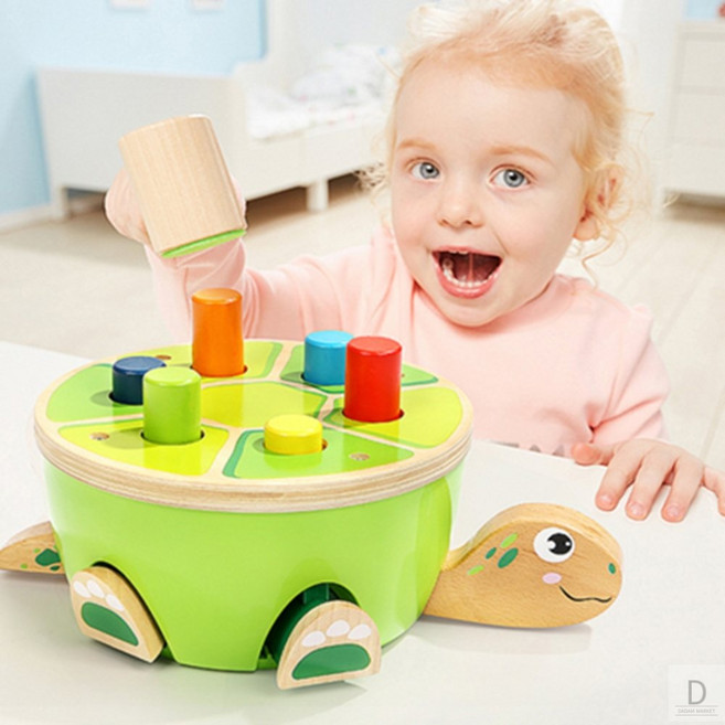 거북이 망치놀이 원목장난감