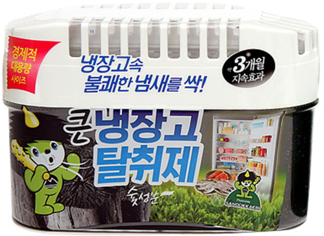 산도깨비 큰 냉장고 탈취제 숯 420g 대용량 음식 악취 냄세 흡수 제거