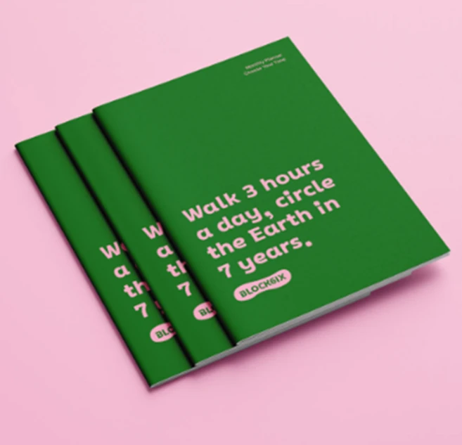 [Ver.08] 원하는 색만 골라쓰는 블럭식스 한달플래너 / 동기부여 시리즈 1, 1개, 핑크 - 쿠팡