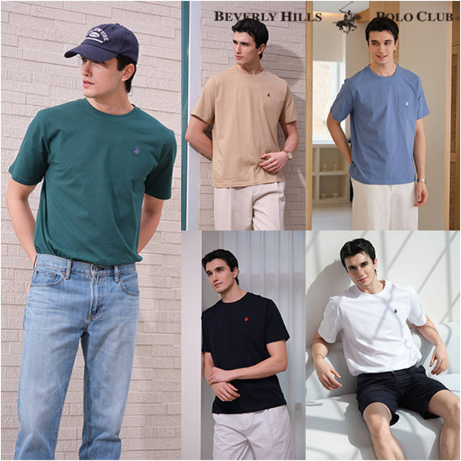 [비버리힐스폴로클럽] 26SS 남성 코튼 반팔티셔츠 5종