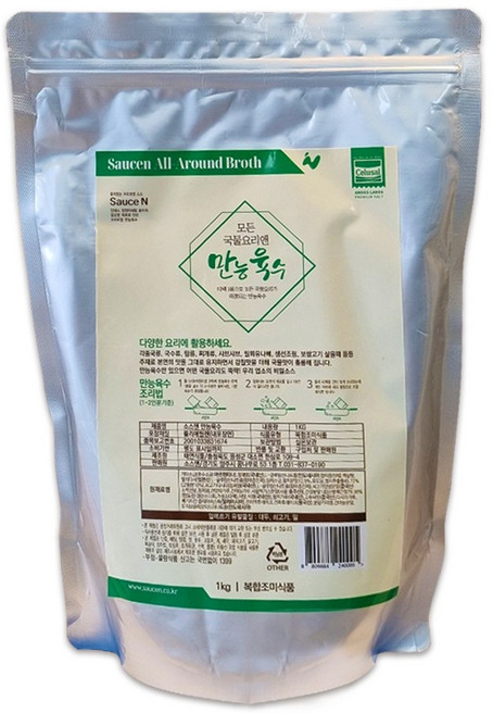 소스앤 마성의 만능육수 멸치만능육수 업소용 대용량 1kg 분말육수 분말가루 잔치국수 수제비 칼국수 찌개 탕 국, 1개