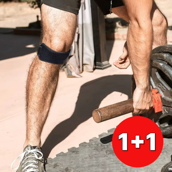 모글스 러닝 무릎 보호대 스트랩 슬개골 아대, 진검정, 2개