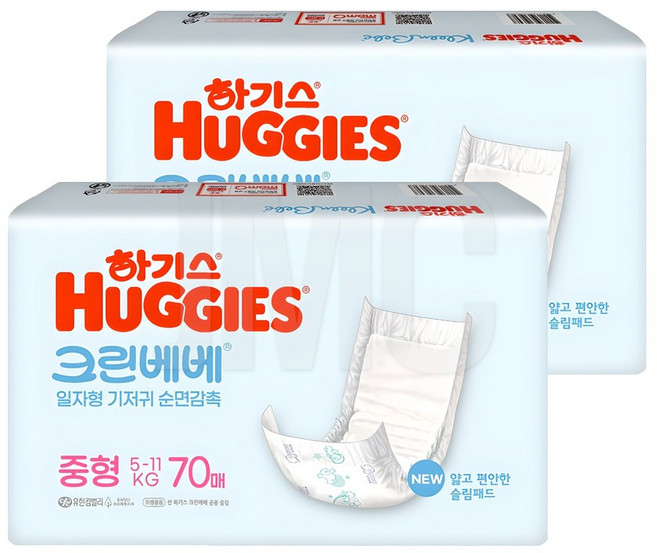 하기스 크린베베 중형 공용 70개입(140개입), 3단계