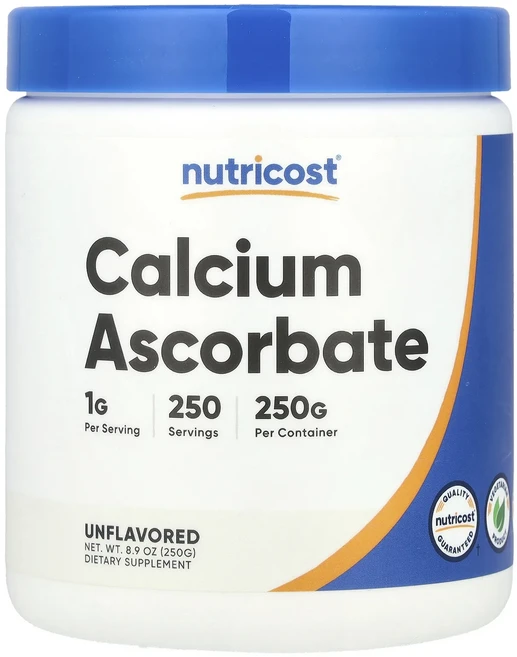 Nutricost 아스코르브산칼슘 무맛 250g(8.9oz), Nutricost아스코르브산칼슘무맛250g89oz, 250g, 1개 - 쿠팡