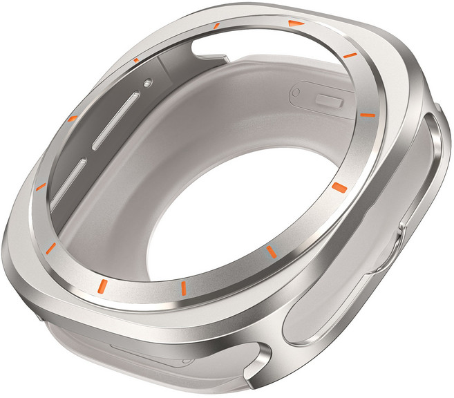 갤럭시 워치 7 Ultra 호환 알루미늄 풀커버 케이스 메탈 범퍼 스마트워치 케이스 360도 내진 전방위 보호, 47MM, 티타늄 오렌지 오일, 1개