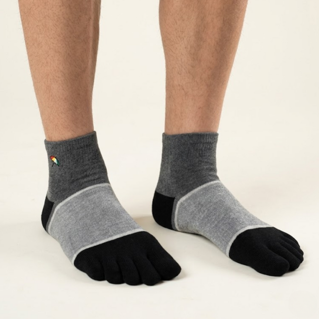 아놀드파마 남성용 캐주얼 빅링글 단목 발가락양말 5켤레 AP5933