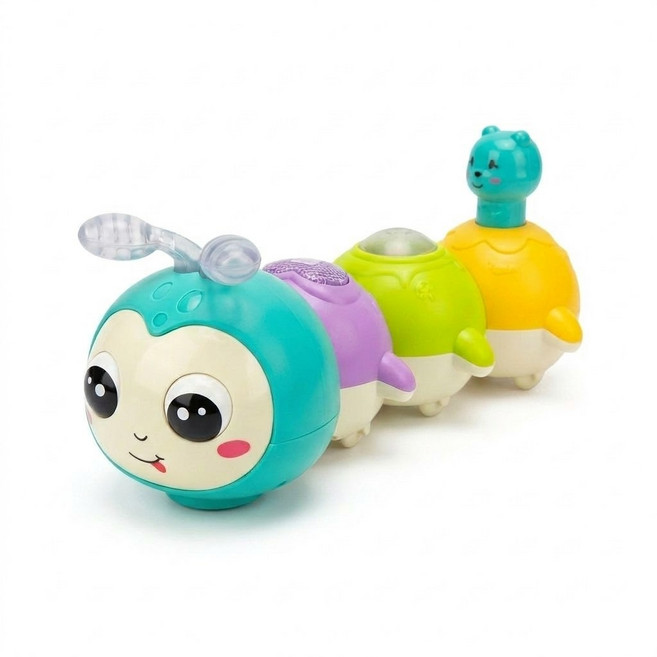 릴라코 울던 아기 웃게하는 애벌레 멜로디 장난감, 1개, 혼합색상