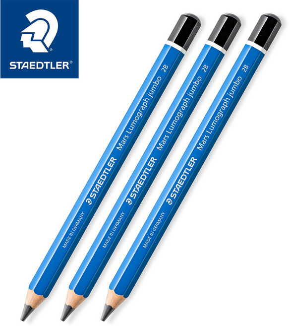스테들러 마스 점보 연필 100J, 2B, 3개