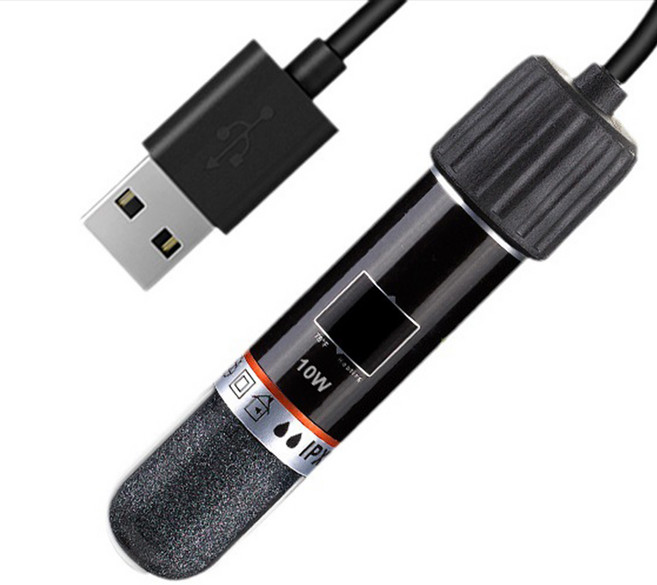 USB迷你恆溫加熱棒 小型魚缸適用 USB供電操作簡單 魚缸加溫棒, 1個