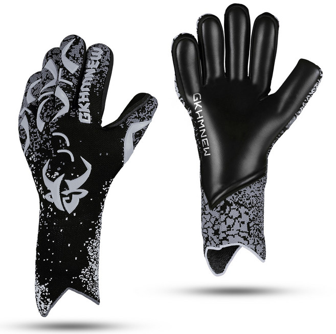 골키퍼장갑 남자축구장갑 고성능 골키퍼 장갑 통기성 축구 장갑 강력한 그립 보호 손바닥 키퍼장갑 풋살장갑, 1세트, 회색