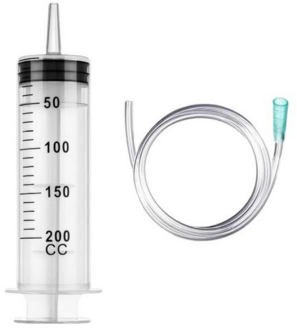 다온셀렉트 공업용 대형 주사기 200ml 호스 1m, 혼합색상, 1개