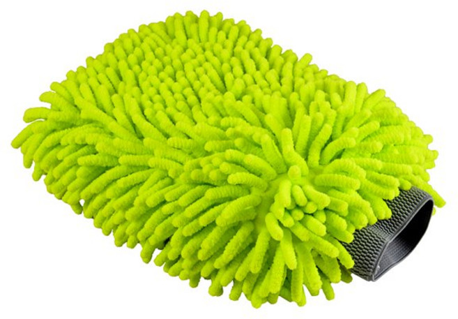 케미컬가이 세차용 걸레 Chemical Guys MIC_493 Chenille Microfiber Premium Scratch-Free Wash Mitt Lime Green, 그린, 1개