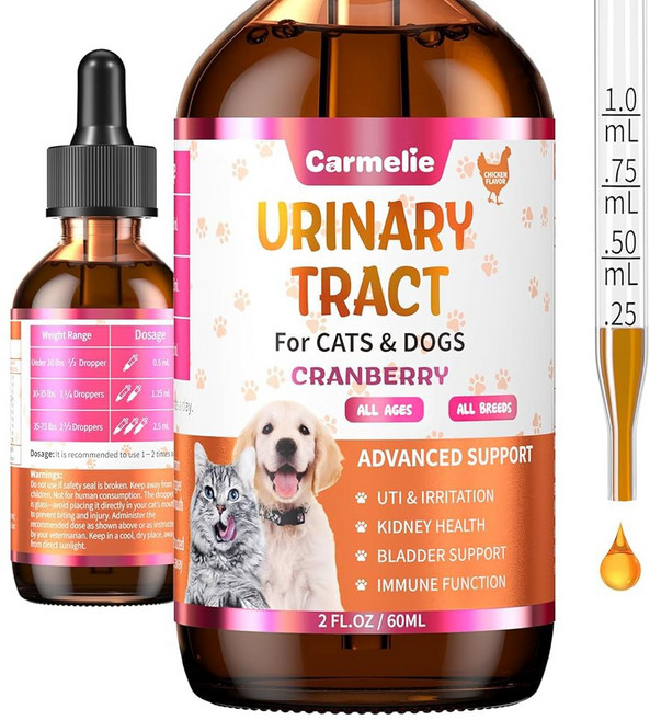 크랜베리 - 신장 및 방광 건강 - 반려동물의 웰빙과 편안함을 위한 천연 보충제로 고양이와 반려견 요로 지원 중단