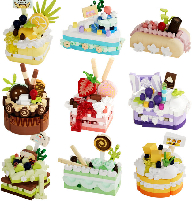 포디움 DIY 나노블럭, 디저트 케이크 9종 패키지, 1개